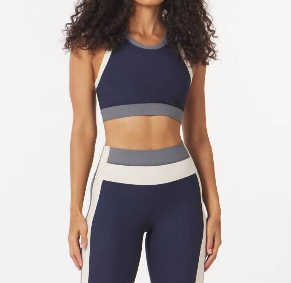 NEW GLYDER socialite bra in navy/oatmilk
